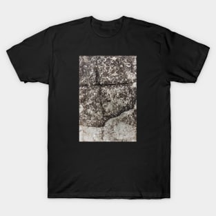 Etched Cross Solid Stone Surface T-Shirt